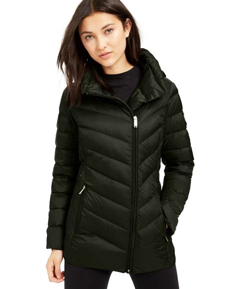 michael kors asymmetrical hooded packable down puffer coat|michael kors winter puffer jacket.